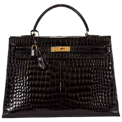 hermes 1960 crocodile large purse|Hermes vintage crocodile kelly bag.